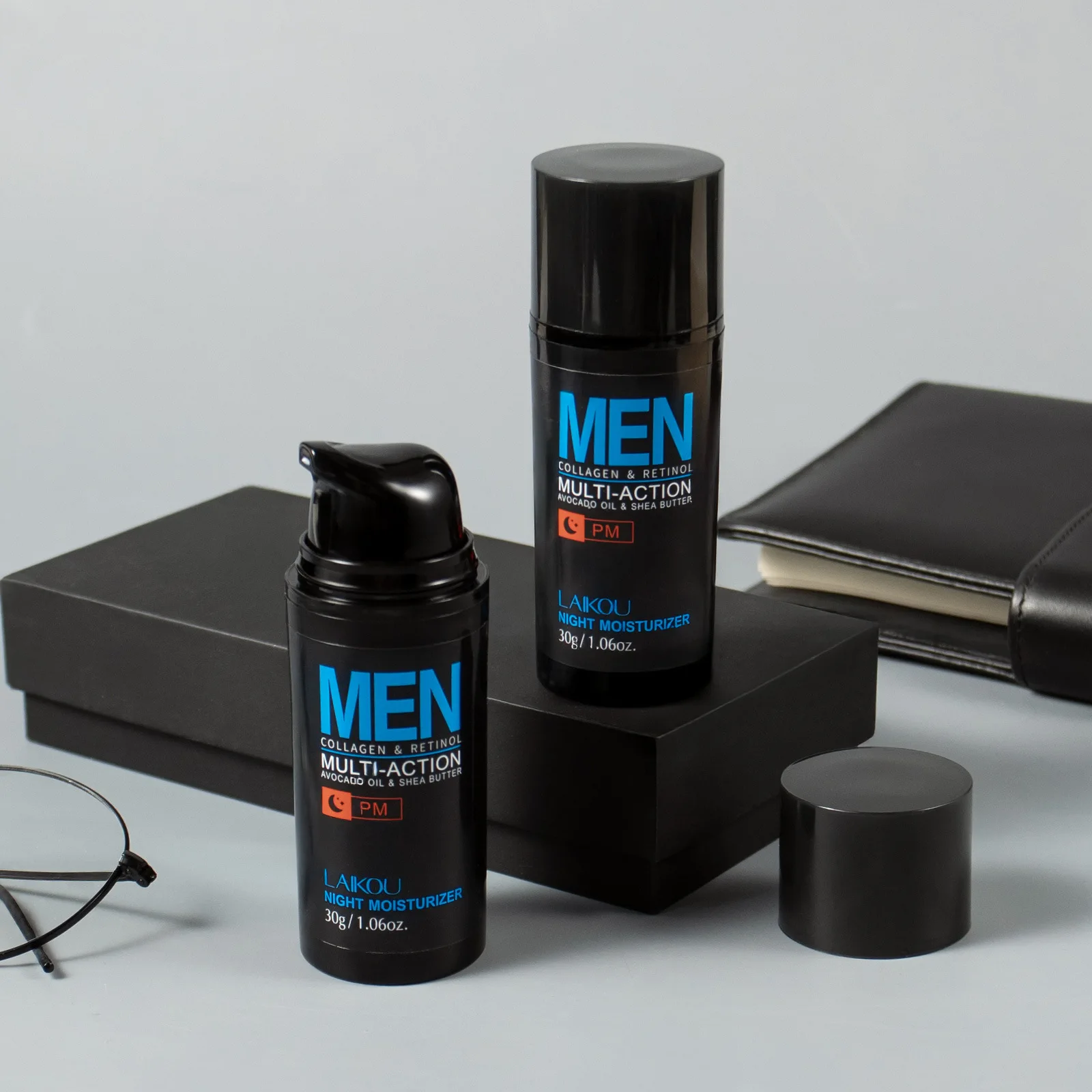 

LAIKOU Men Night Cream 30g, Overnight Repair Moisturizing Face Cream for Dry Skin, Anti Aging Firming Hydrating Men Skin Care