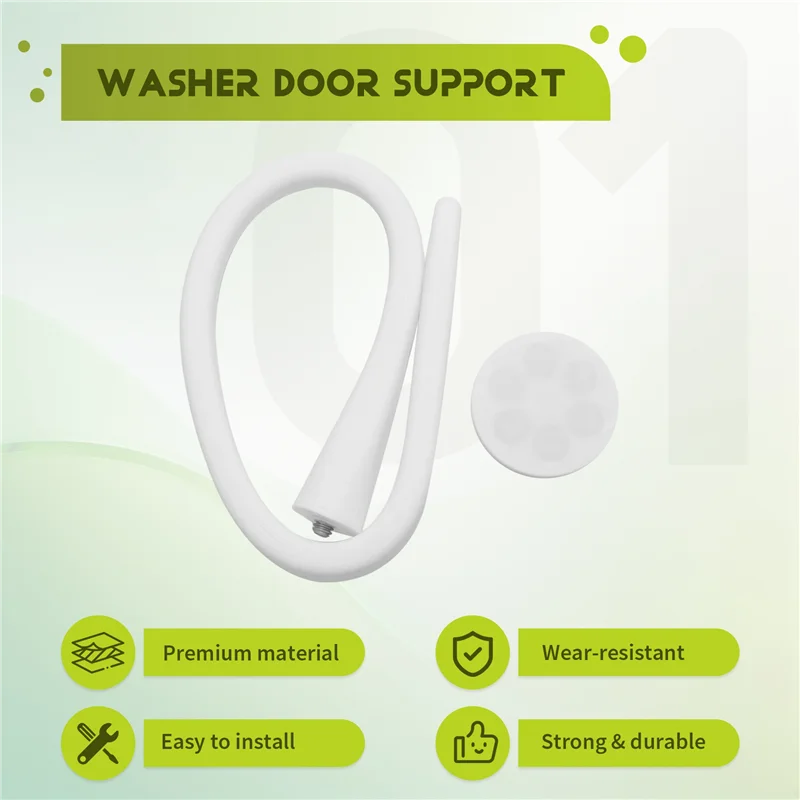 دعامة باب الغسالة ذات الحمل الأمامي M02K، دعامة باب الغسالة المستقرة والمتينة مفتوحة، دعامة باب الغسالة سهلة الاستخدام باللون الأبيض
