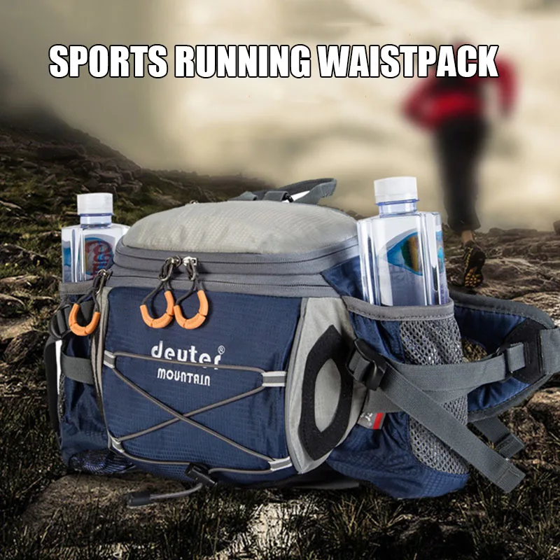 Outdoor Sports Running Waistpack Fitness Waterproof Cycling Backpack Large Capacity Fishing Hiking Water Bottle Waist Bag