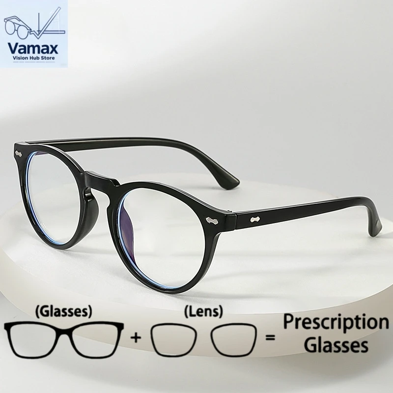 

VAMAX Men Women Classic Eye Glasses Trendy Prescription Glasses Anti Blue Light Study Eyewear