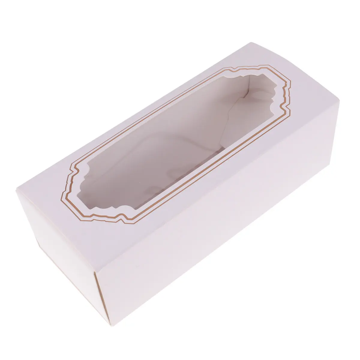 10 Pcs Macaron Box Cupcakes Desserts Cookies Packaging Bakery Paper Container Safe Durable Transparent Window Design Wedding
