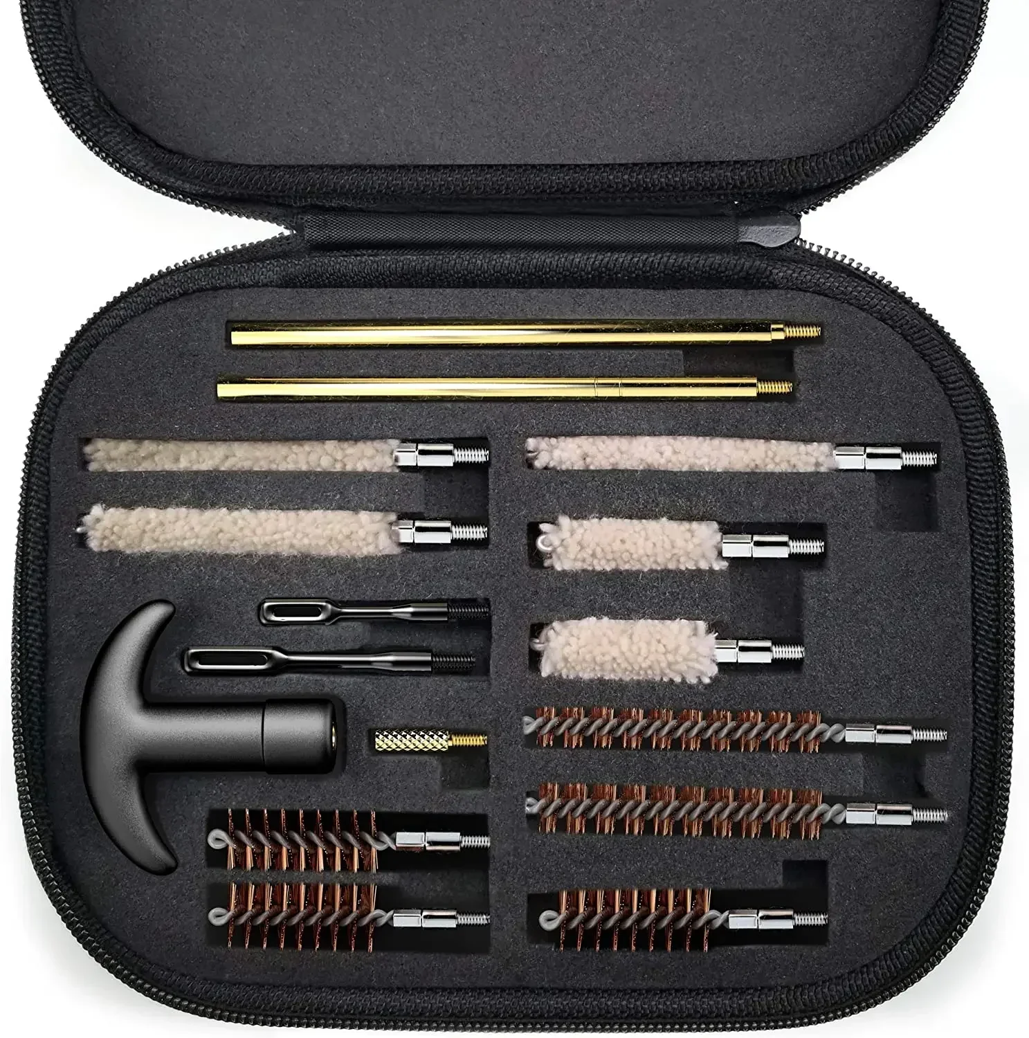 

16Pcs/set Tactical Gun Cleaning Kit Universal Handgun Pistol Brass Rod for .22/9mm/.40/357 Caliber Barrel Cleaning Kit