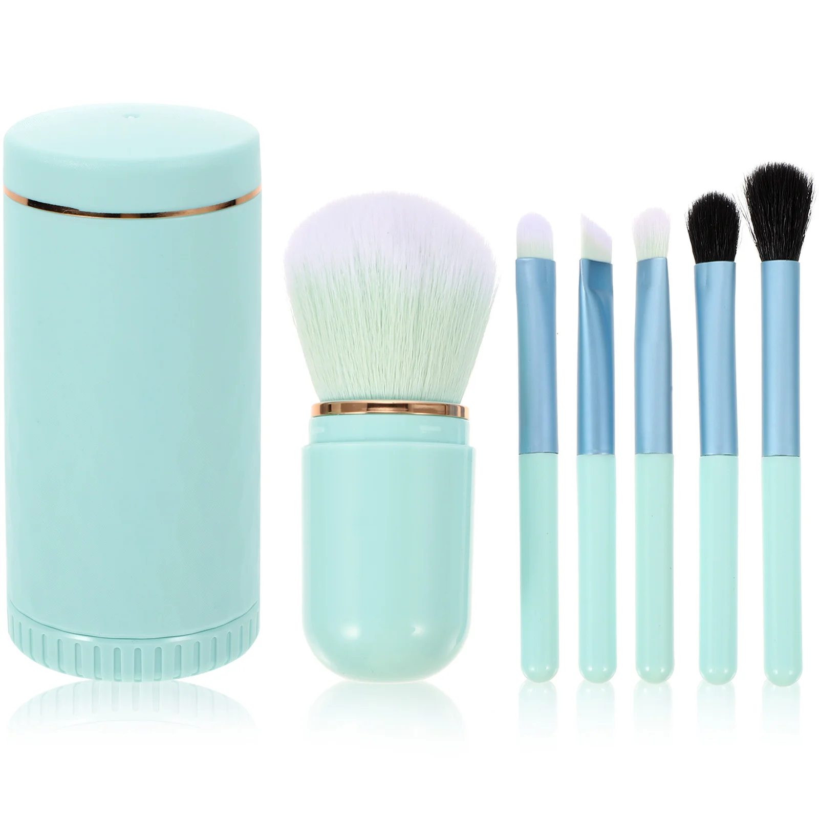 

1Set Makeup Brush Set Durable Professional Brushes Portable Tool for Travel Home Use Travel Makeup Brush Set