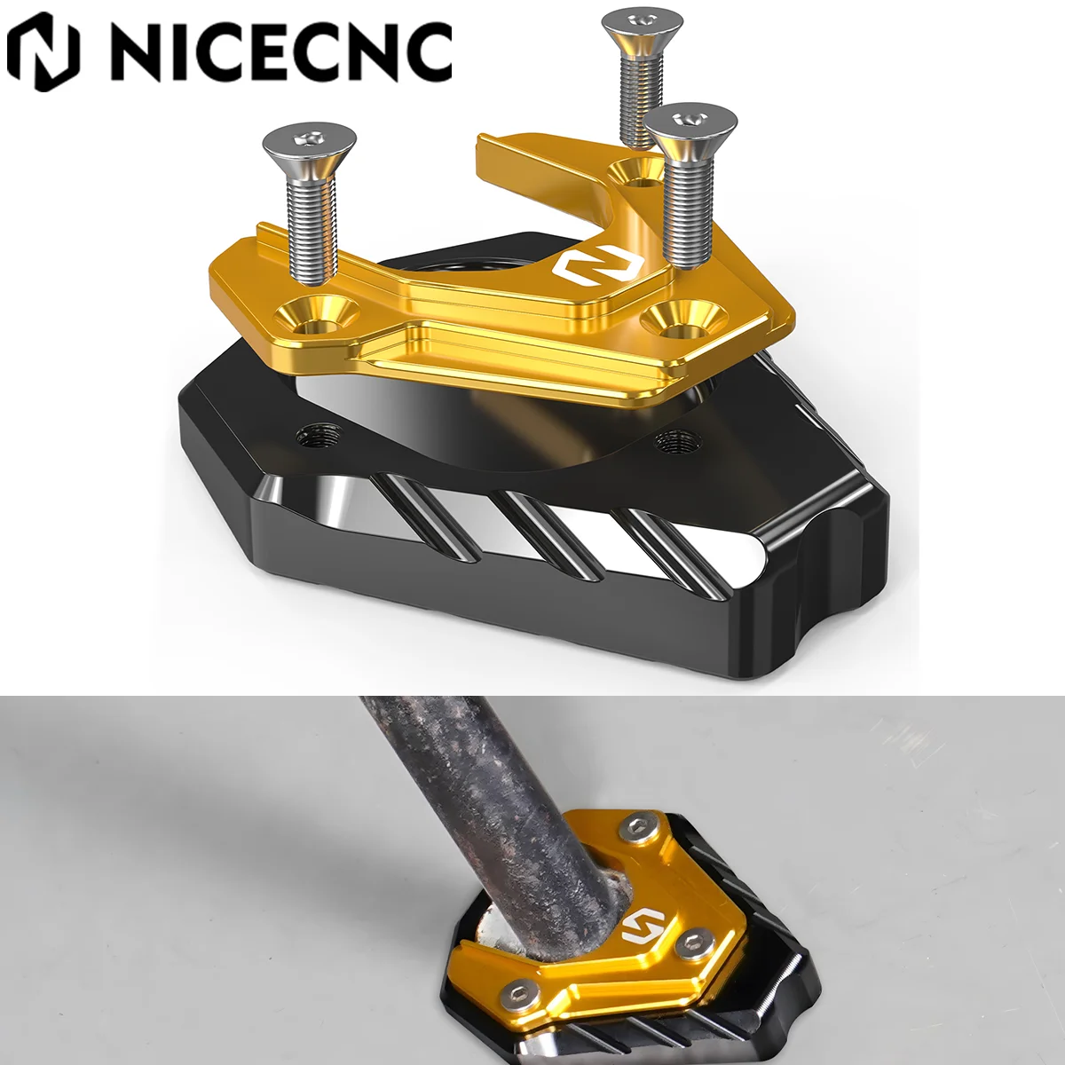 

NICECNC For Suzuki DRZ400S DR-Z400S DRZ400SM DR-Z400SM 2005-2024 2023 2022 Motorcycle Enlarged Kickstand Sidestand Pad Extension