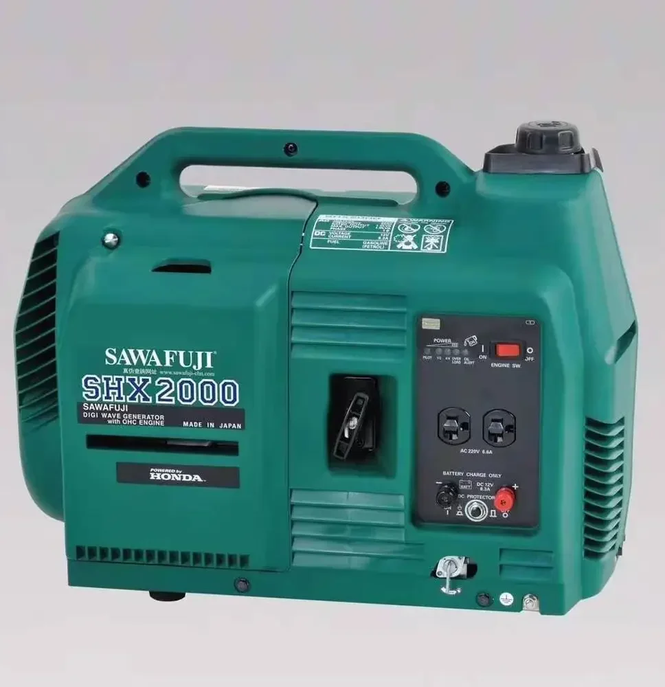 Generatore di benzina inverter digitale GX100 3.3HP 1.5kw 2kw SAWAFUJI SHX2000