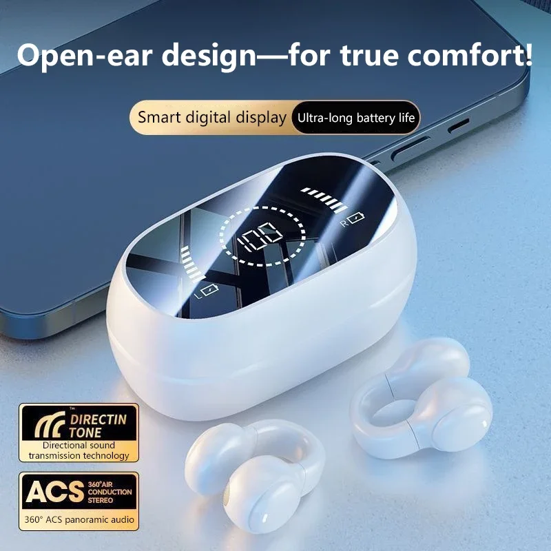 X51 In-Ear Clip-on Earphones Bone Conduction Wireless Bluetooth Earphones with Extended Battery Life 2026 NEW