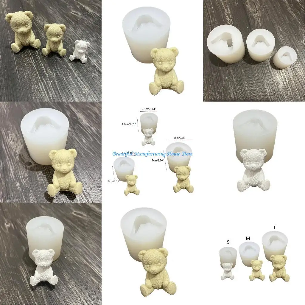 

E56A Stereo Bear Silicone Mold Suitable for Jewelry Making Home Decorations
