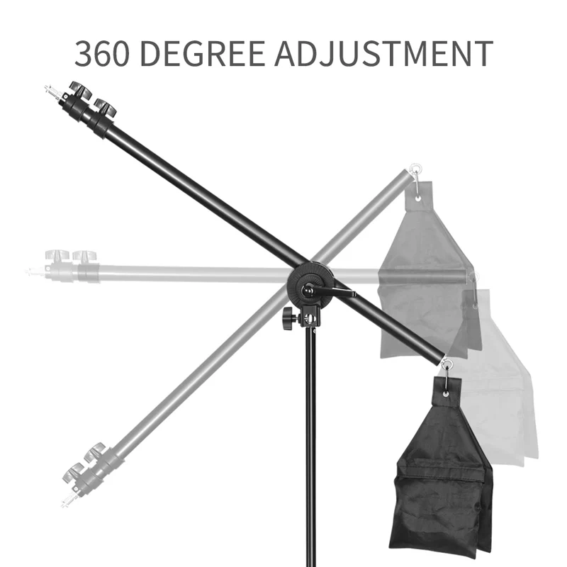 LED Light Continuous Lighting Studio Kit Boom Arm 50x70CM Softbox for Photography Lighting and Photo Vedio Shooting Equipment