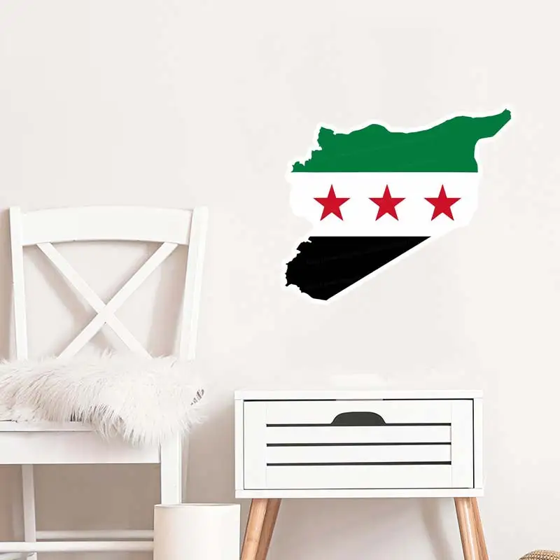 Date Number Sticker 08/12/2024, Syria Theme Decal Waterproof for Wall, Window, Door, Car, Truck, Rear Window Decal Stickers S491