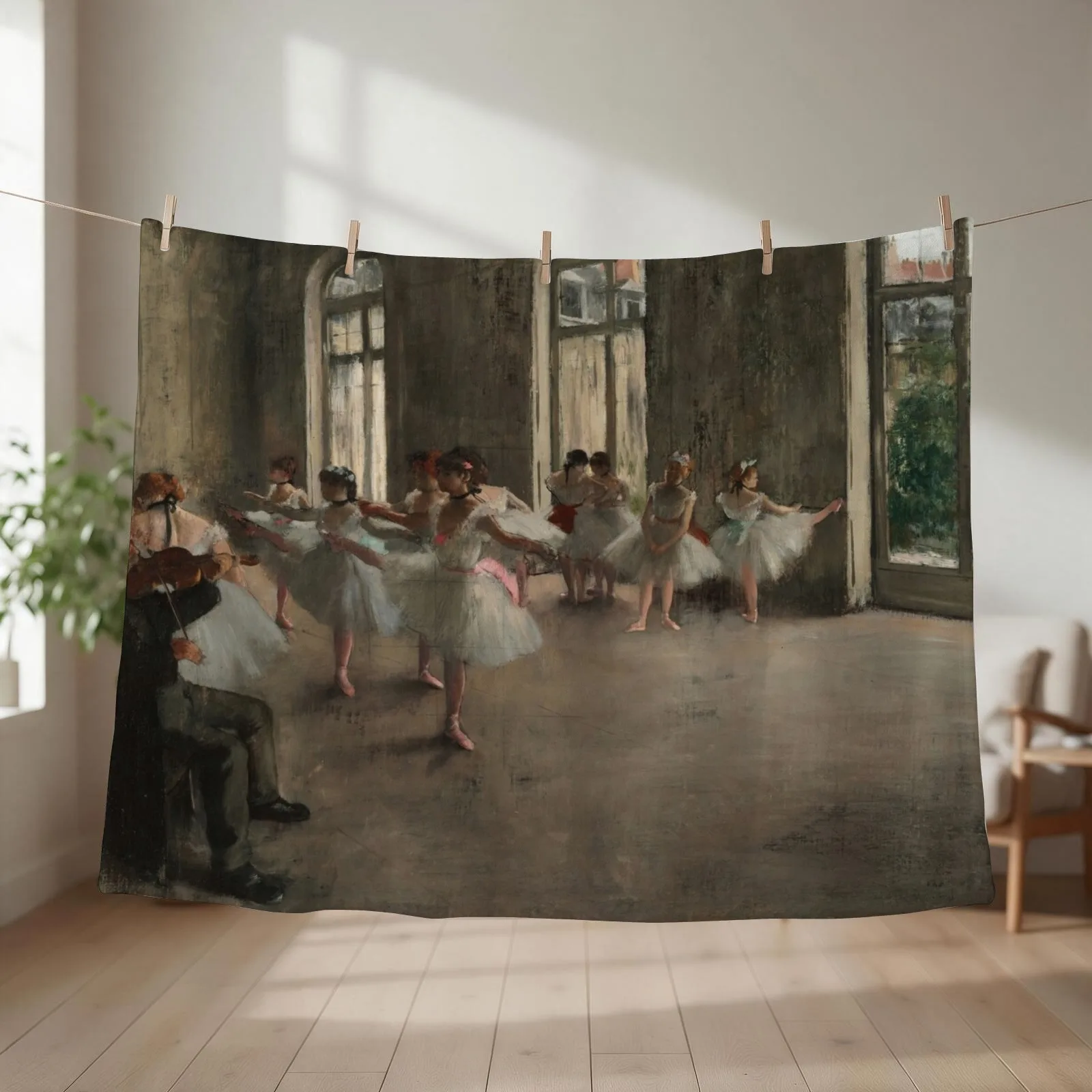 The Rehearsal by Edgar Degas Throw Blanket Beach blankets ands Soft Blankets For Sofas Blankets