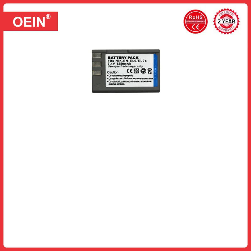 EN-EL9 EN EL9 EN-EL9a EN EL9a Camera Battery For Nikon EN-EL9a D40 D60 D40X D5000 D300 L15 Batterie 1250mAh en-el9