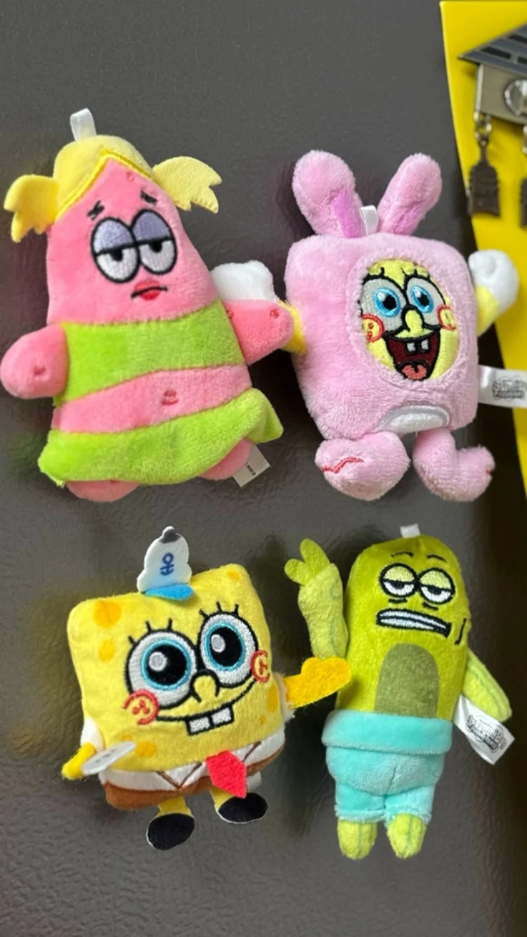 Original X11 SpongeBob Schwammkopf Bikini Bottom Tagesausflug Überraschungsbox Niedlicher Plüsch-Schlüsselanhänger Taschenanhänger Anime-Figur Sammlerstück Geschenk – Detail 8
