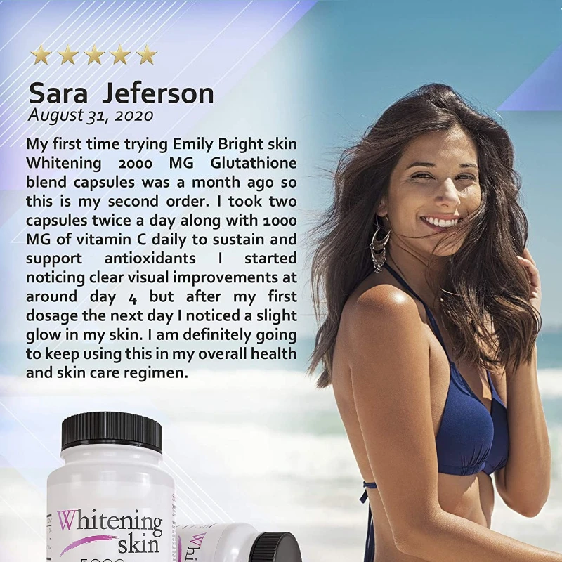 

Glutathione capsules beautify and brighten the skin promote growth reduce wrinkles have elasticity, and improve skin condition