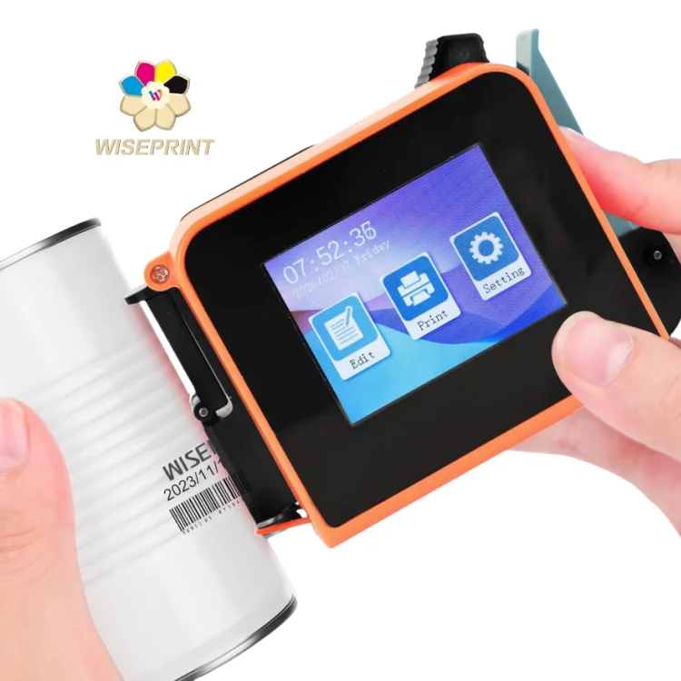Wisepprint tij fácil de transportar etiqueta portátil logotipo data máquina de codificação portátil mini jato de tinta HP-WP127MN pro impressora jato de tinta portátil