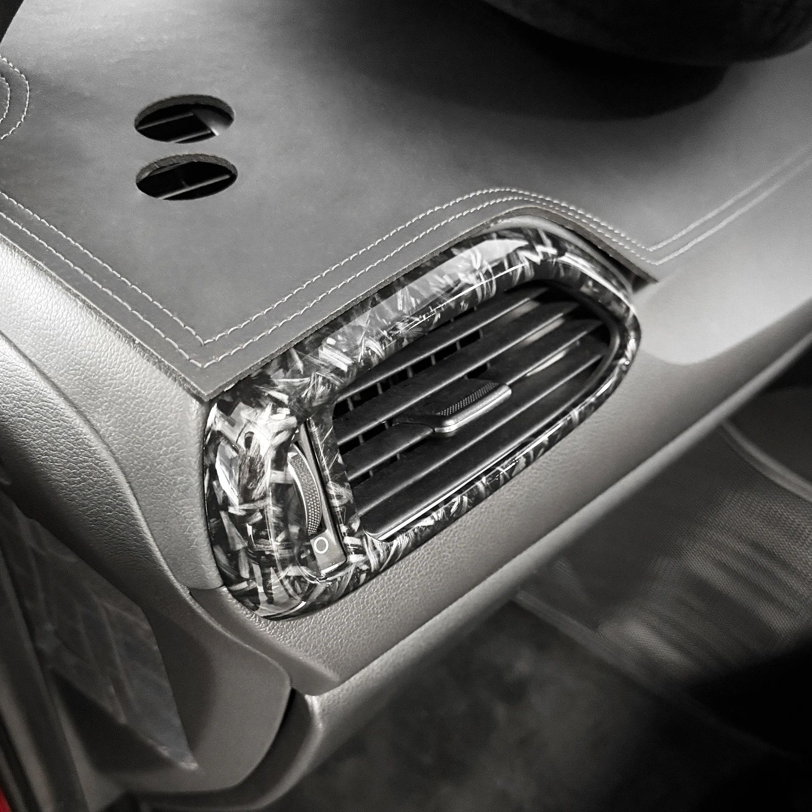 Forged Black Style Dashboard Left Right Air Vent Decorative Cover For Hyundai i30 N 2018-2023 Elantra GT N-line 2019-2022 view 6