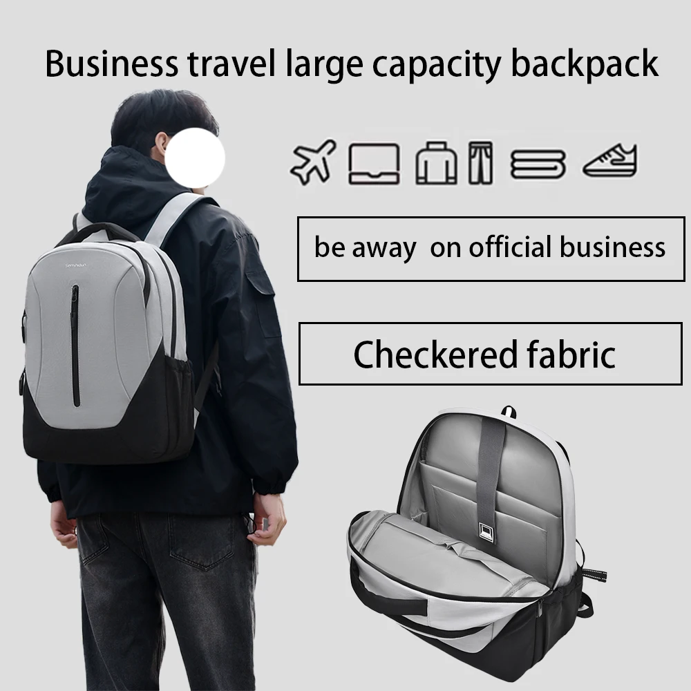 

2025 New Fashionable and Versatile Men's and Women's Business Lightweight Backpack with Large Capacity Travel Backpack