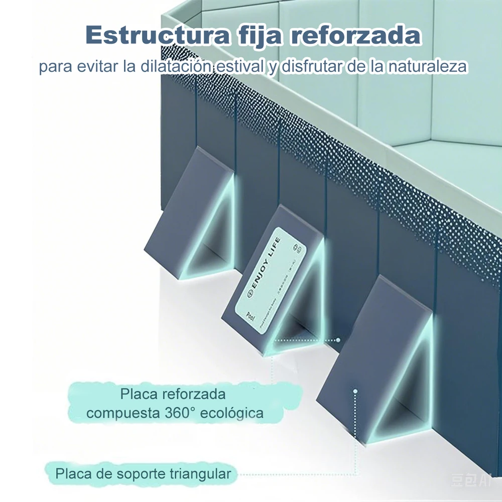 حمام سباحة قابل للطي في الهواء الطلق، حمام سباحة كبير، حفلة مائية صيفية، حمام سباحة غير قابل للنفخ، حمام سباحة عائلي للحديقة الخارجية #5