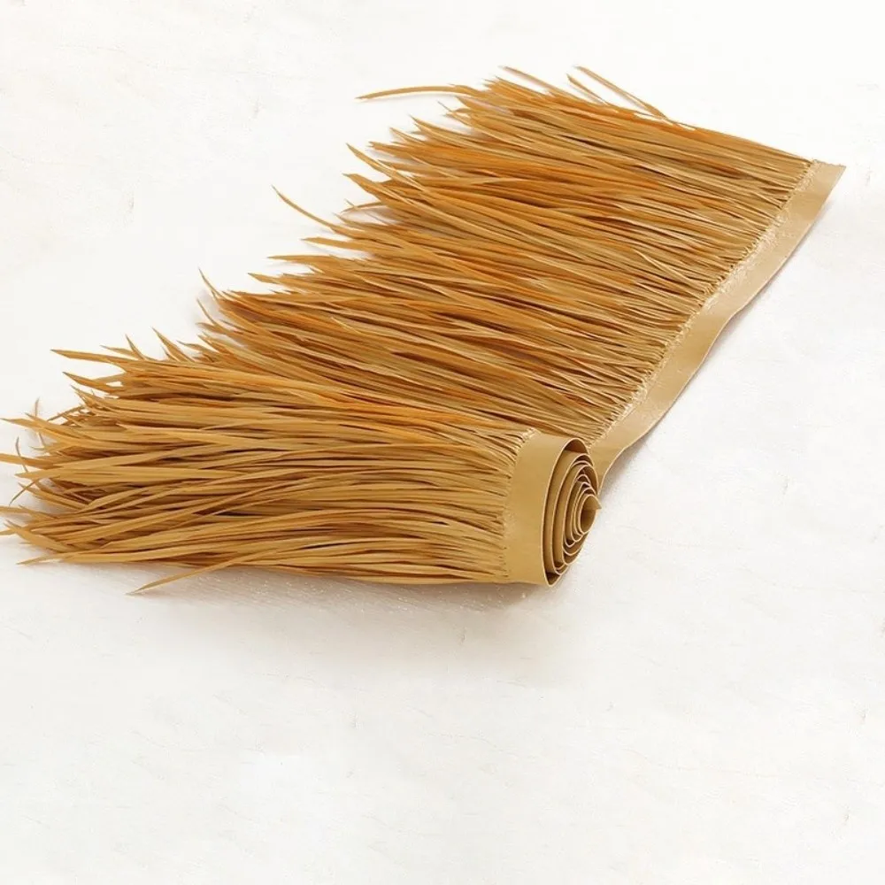 1mx50cm Panel Artificial Thatch Roofing Straw Texture Grass Material Simulation Palm Thatch Palm Style Simulation Design