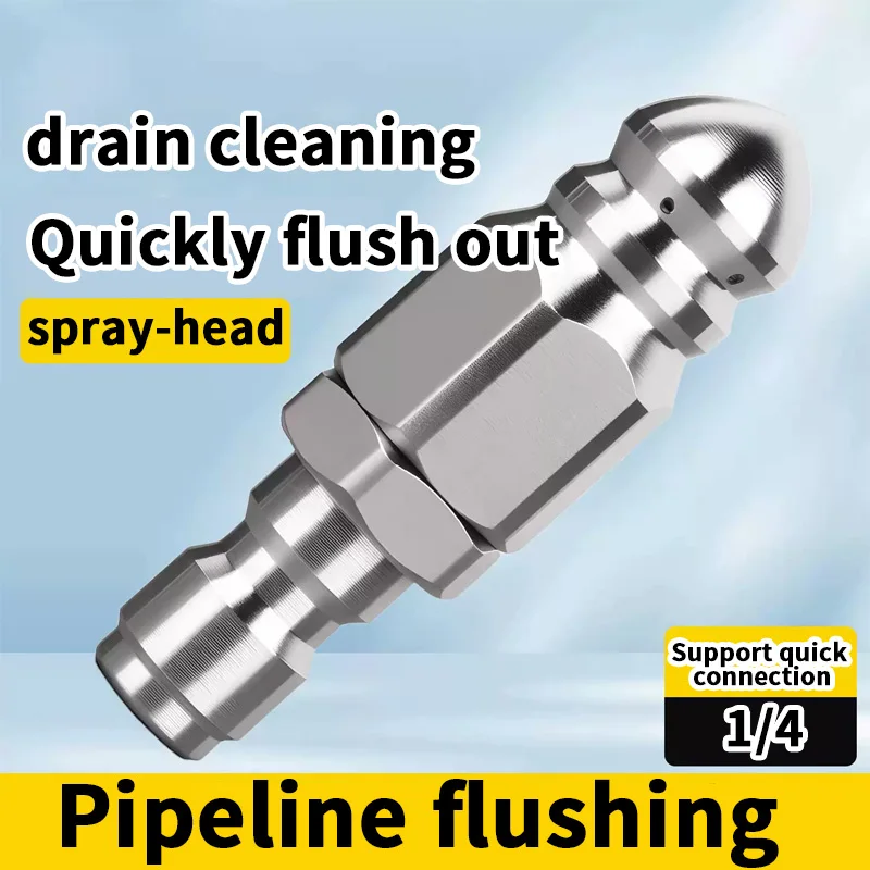 Water Jet High Pressure Sprayer Nozzle Clean Sewer 1/4