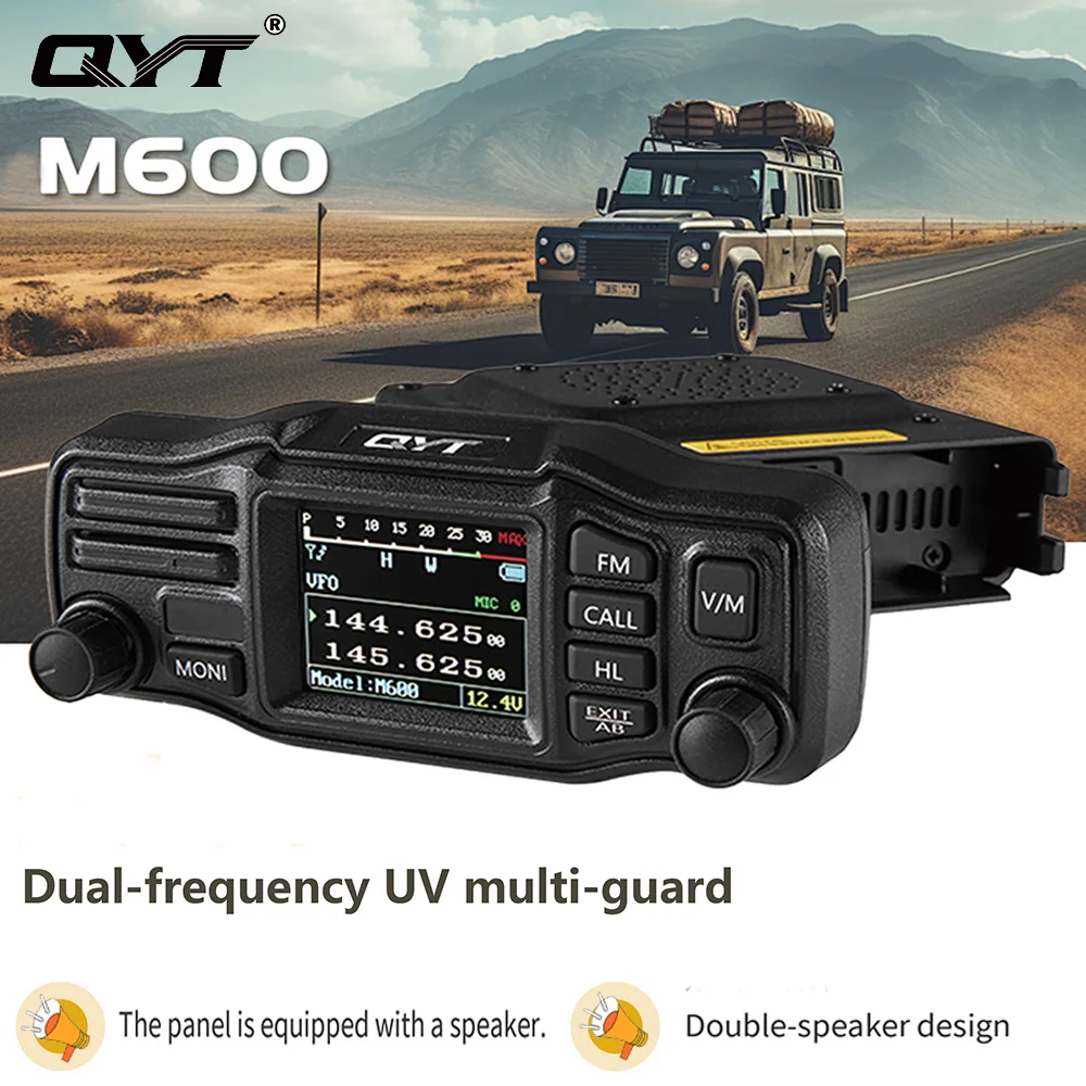 QYT M600 25 واط لوحة منفصلة راديو المحمول مكبر صوت مزدوج تصميم VHF UHF ثنائي النطاق لاسلكي تخاطب