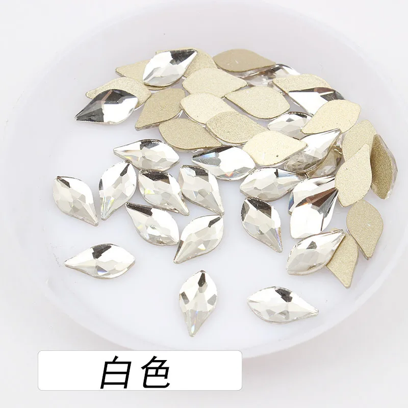 5*10mm Pear shaped Boutique AB Color Flat bottom nail art rhinestones Glass crystal 3D nail decoration Multiple shapes wholesale