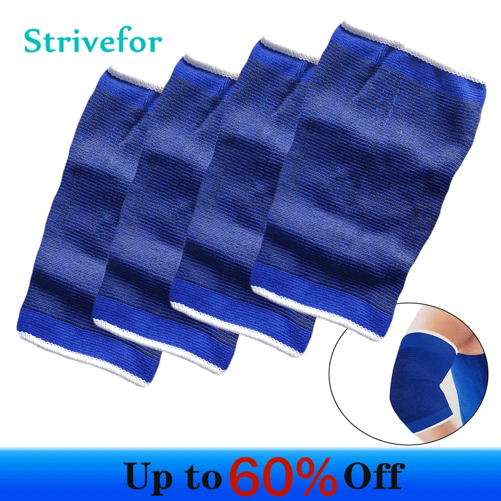 

4pcs Knit Sports Elbow Brace for Weightlifting Compression Support Reduce Tennis Golfers Elbow and Golfers Elbow Pain Relief