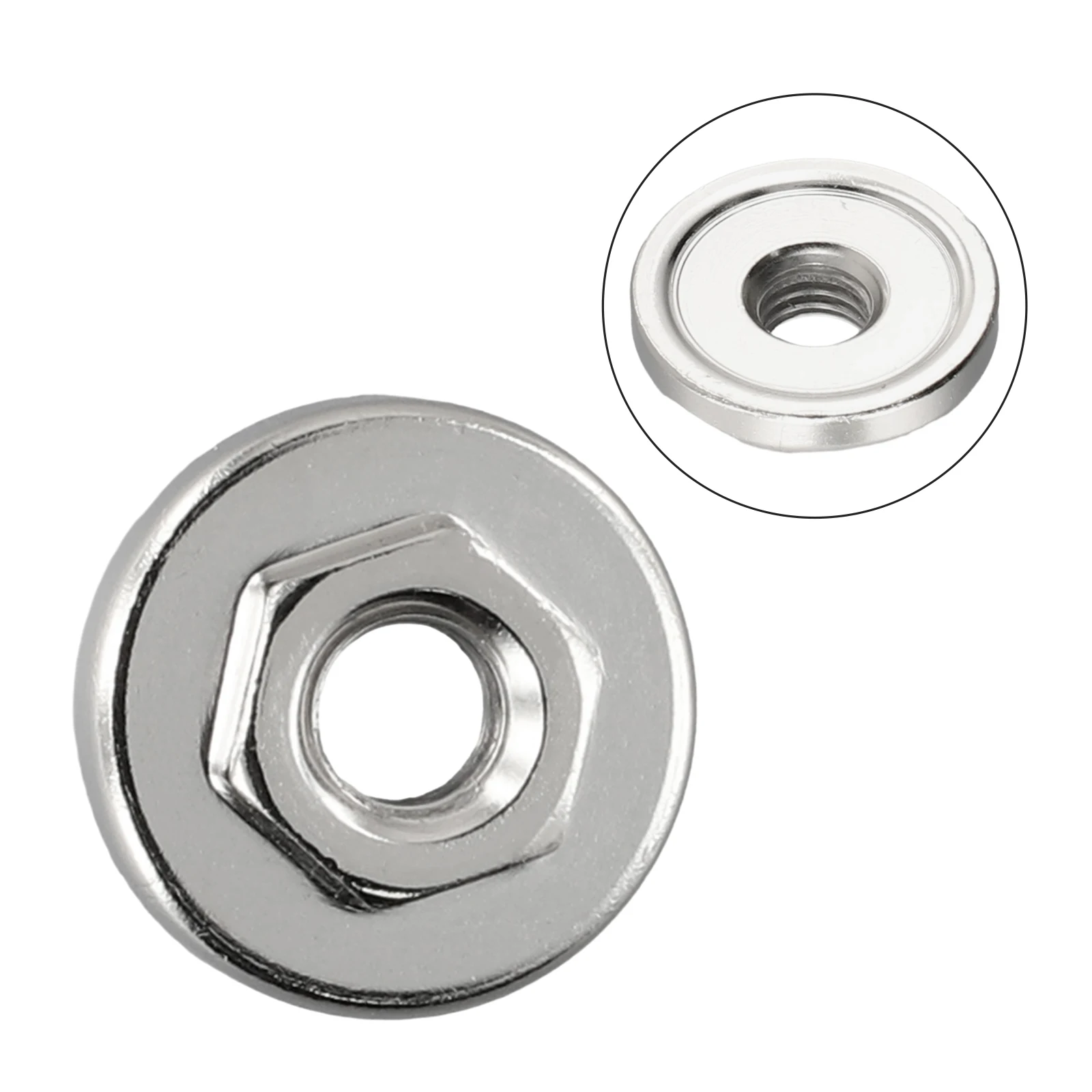 Practical Angle Grinder Nut Replace Stainless Steel 1 Piece 1× Accessory Anti-rust Hot Locking Plate M10 Thread