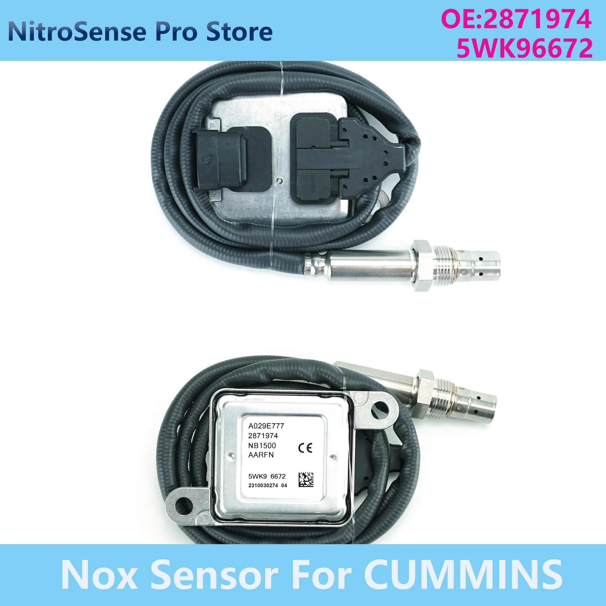 

2871974 5WK96672 5WK9 6672 NEW Nitrogen Oxide Sensor Fit For Cummins Engine 12V