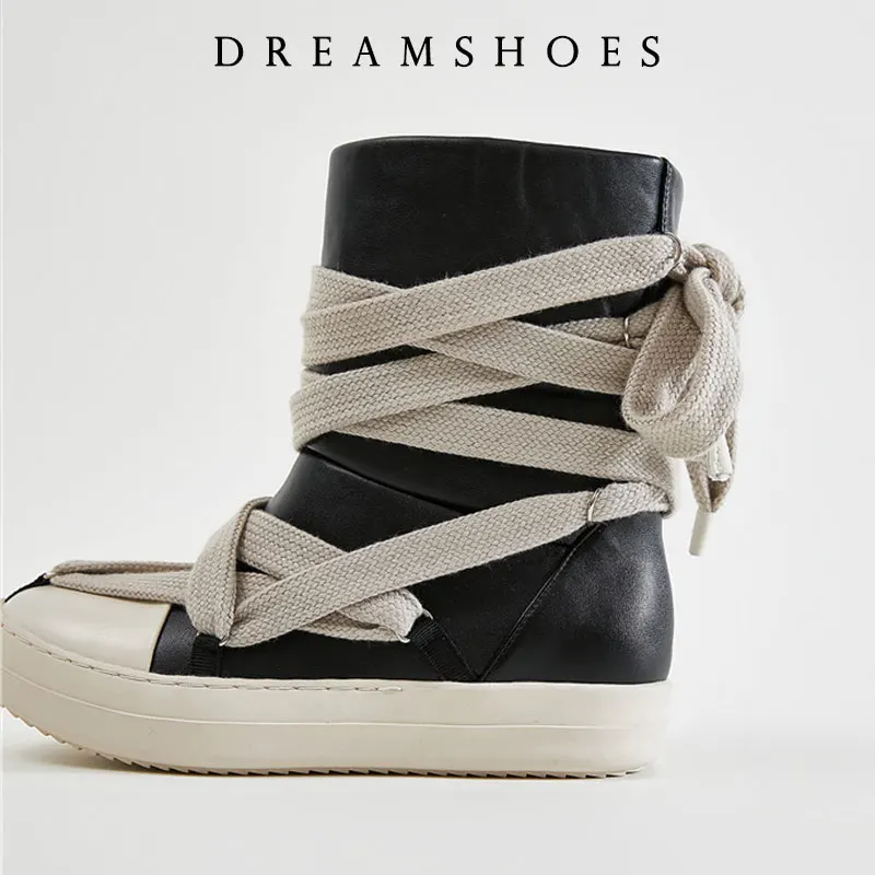 2025 New Sneakers Shoes Woman Men\'s Casual ShoesLace-up Thick Bottom High Top Shoes Canvas Punk Couple Trend Shoes