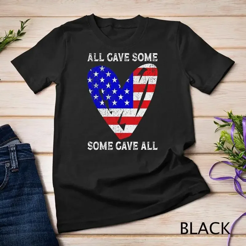 Cool USA Flag American Patriotic Heart Armed Forces Memorial Day Unisex T shirt