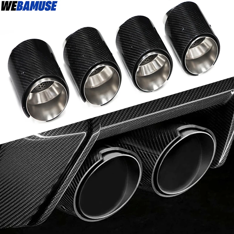 For BMW M2 M3 M4 G80 G81 G82 G83 G87 Muffler Upgrade M Performance Carbon Fiber Tailpipe Stainless Steel Nozzle Exhaust System