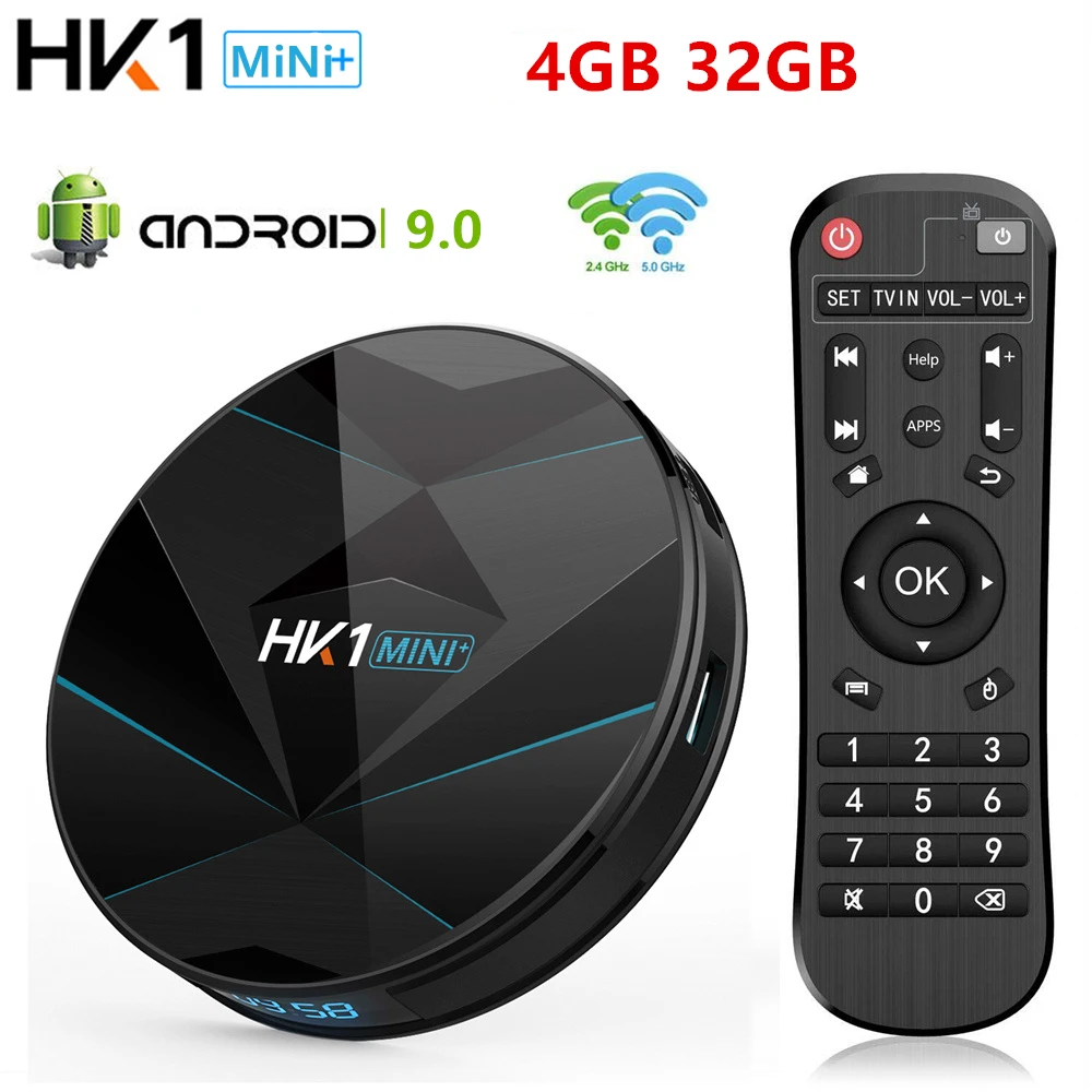 HK1 MINI PLUS Android 10 Smart TV BOX RK3318 Quad Core 2.4G&5G WIFI Set Top Box Media player VS HK1 MAX Google voice PK H96MAX