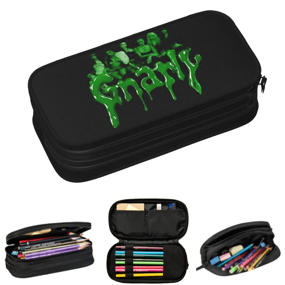 

Katseye Gnarly Logo Pencil Cases for Student Gifts Pen Box Pencil Bag Big Capacity Pencil Pouch