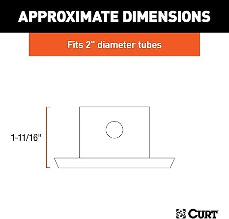 لدواسة مقطورة النقل CURT 28272، مناسبة للأنابيب ذات القطر 2 بوصة، قادرة على دعم 2000 رطل.