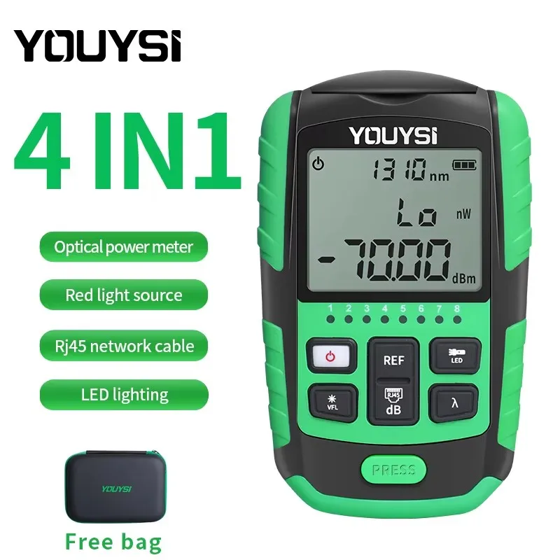 

2021 NEW 4 in1 5G 10 Wavelength Optical Power Meter Visual Fault Locator Network Cable Test Optical Fiber Tester VFL