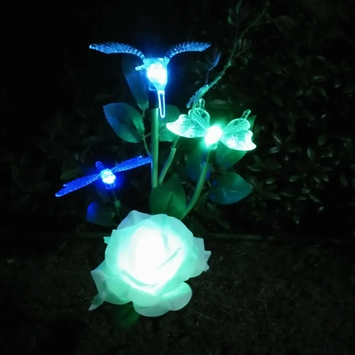 

Color-changing LED Lights Solar Rose Flower Garden Landscape Lamp Outdoor Decorative Waterproof 120LED Bright Night