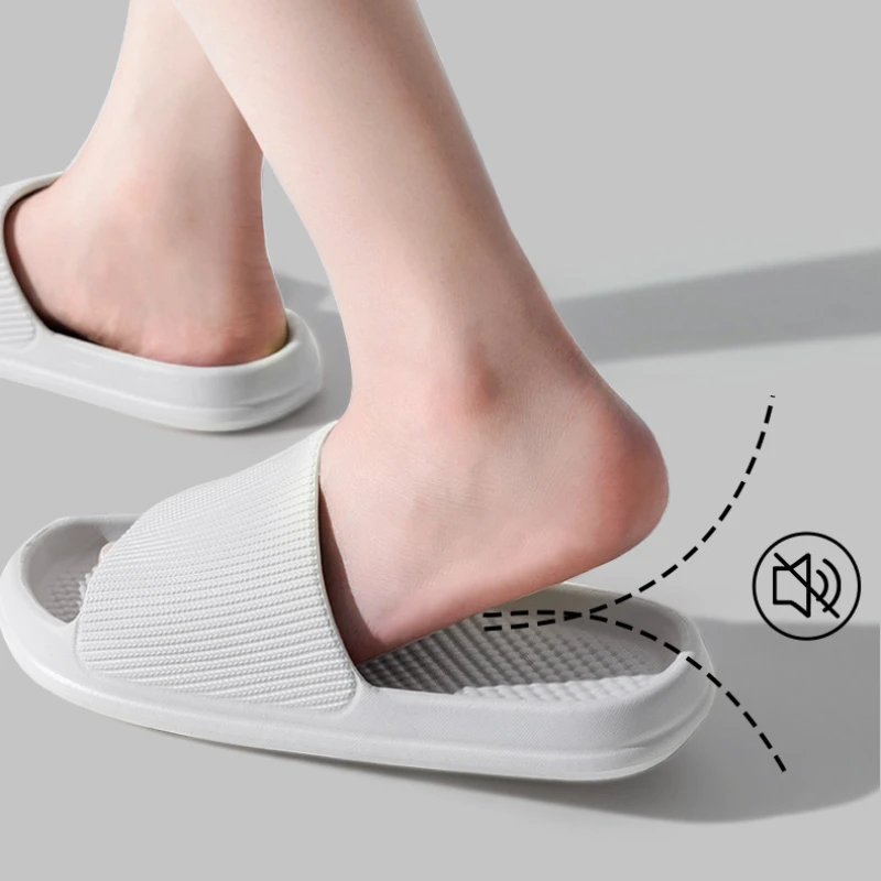 Unisex EVA Thick Sole Flip-Flops-Anti-Slip Bathroom Slippers with Comfortable Wear-Resistant Design for Home Shower & Indoor Use