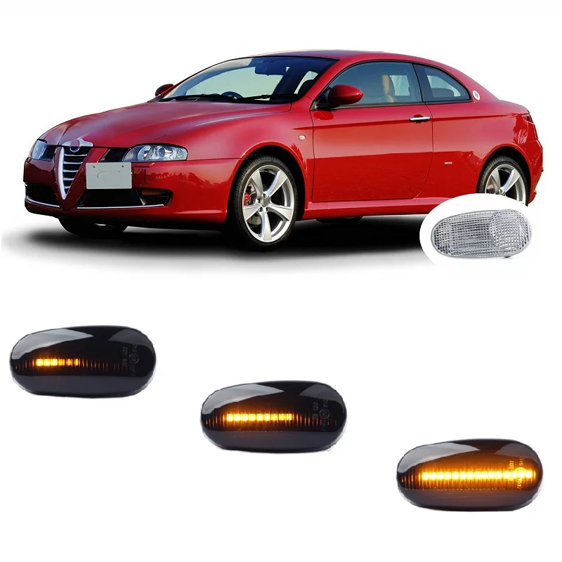 Dla Alfa Romeo GT 937 2003 2004 2005 2006 2007 2008 2009 2010 dynamicznego kierunkowskazu bocznego włącz światło lampy kierunkowskazu