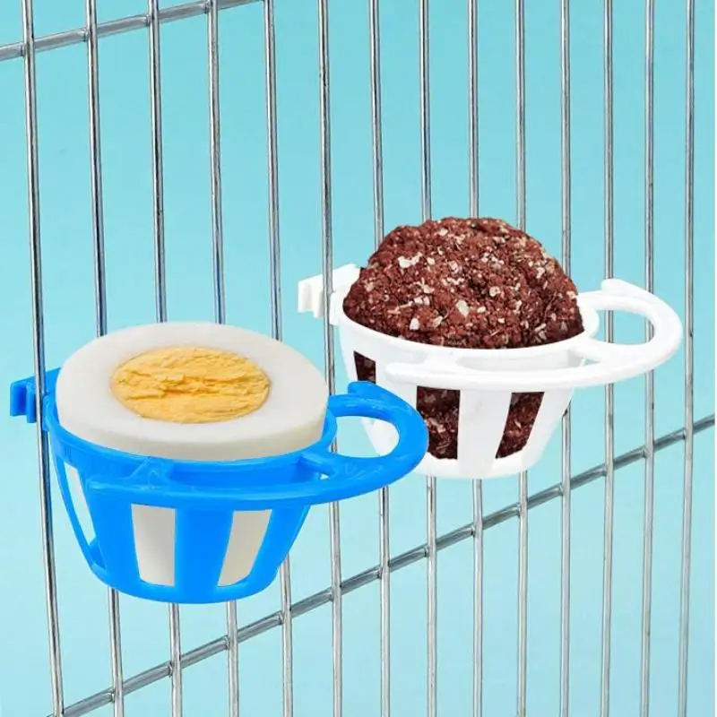 2/5Pcs Bird Parrot Feeder Cage Fruit Vegetable Holder Cage Accessories Hanging Basket Container Pet Parrot Feeder Cage Supplies