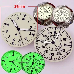 Leuchtende 29mm/33,5mm Vintage weiße Taucher Pilot Zifferblatt Zifferblatt für nh35 nh36 nh37 nh38 nh39 eta pt leuchtende Hand für Uhr Mod