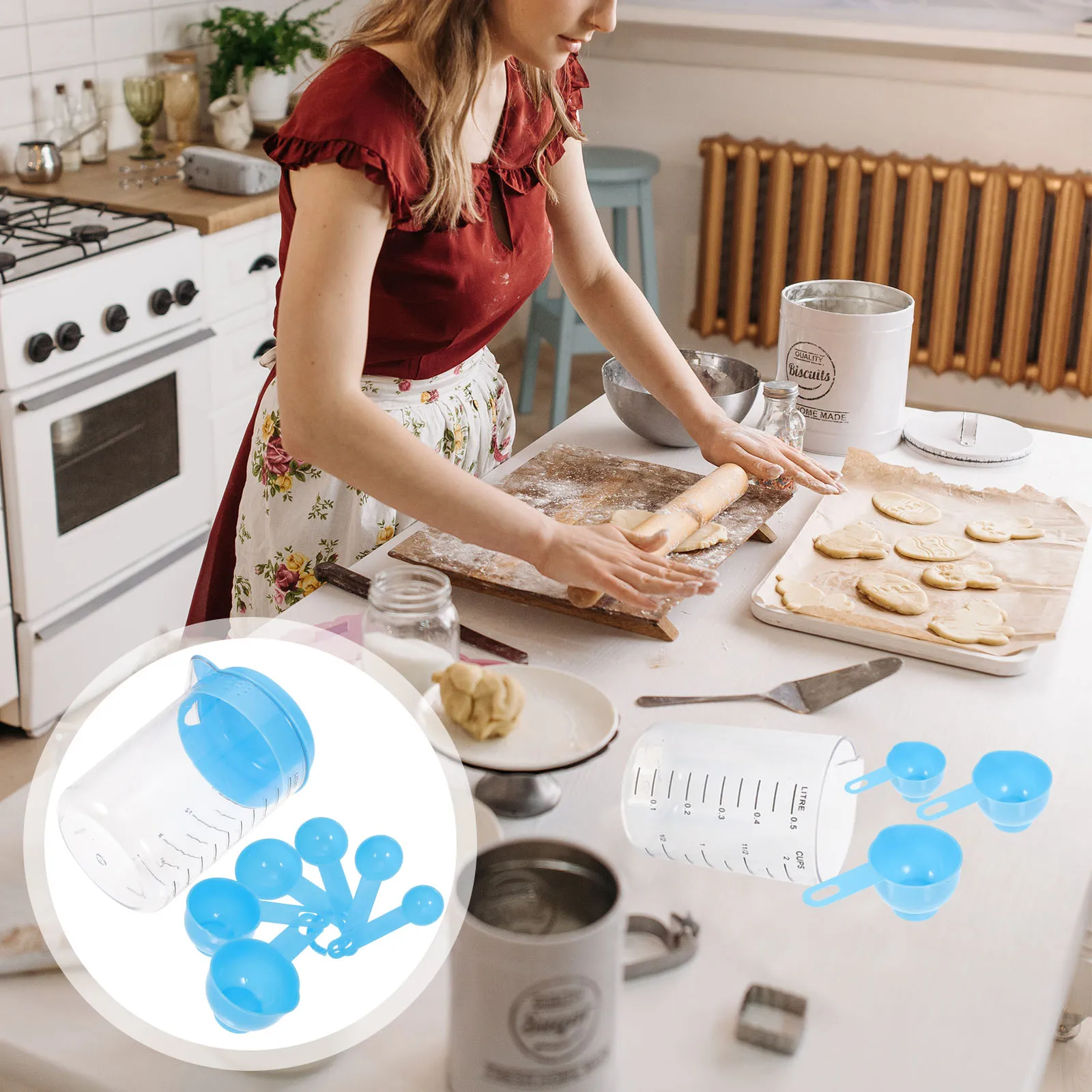 

7pcs Tool Set 500ml Measuring Cup Thick Measuring Jug Plastic Anti Corrosion Quantitative Spoons