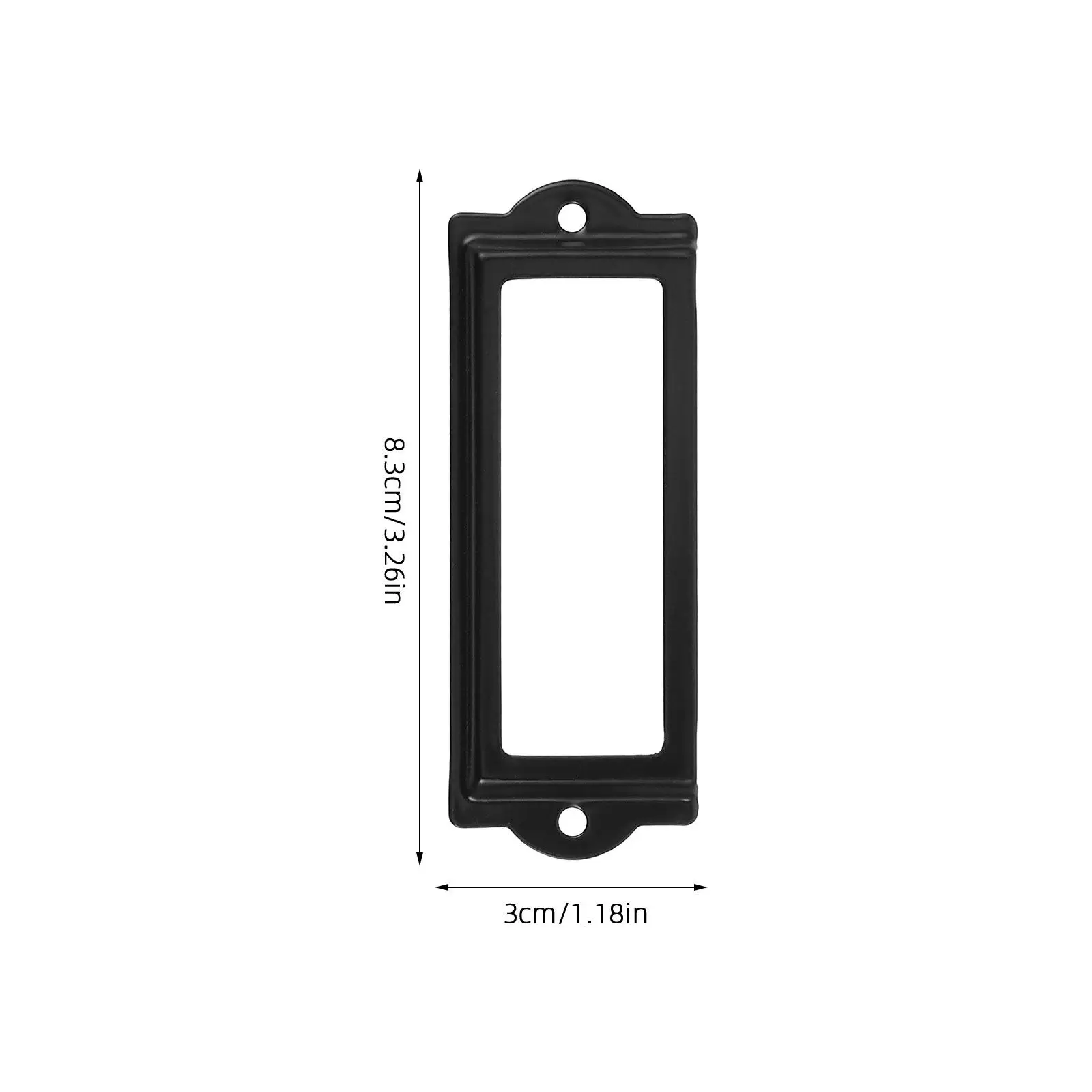 20Pcs Cabinet Label Holder Frame Vintage Iron Metal Business Tag Label Frame for File Drawer Shelf Document Organization Name view 3
