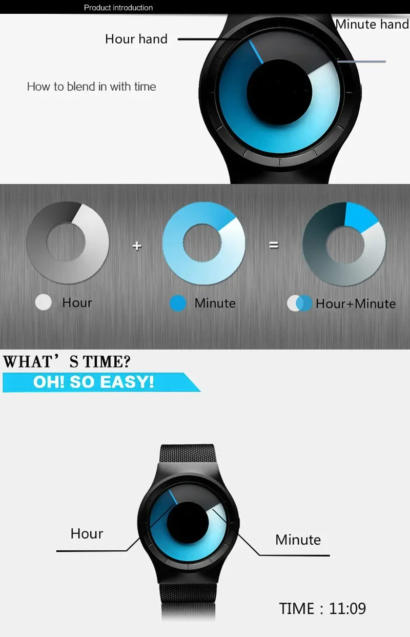 GEEKTHINK Relojes Cuarzo de Los Hombres de Primeras Marcas de Lujo Ocasional Unisex Reloj de la Banda de Malla De acero Inoxidable mujer Hombre