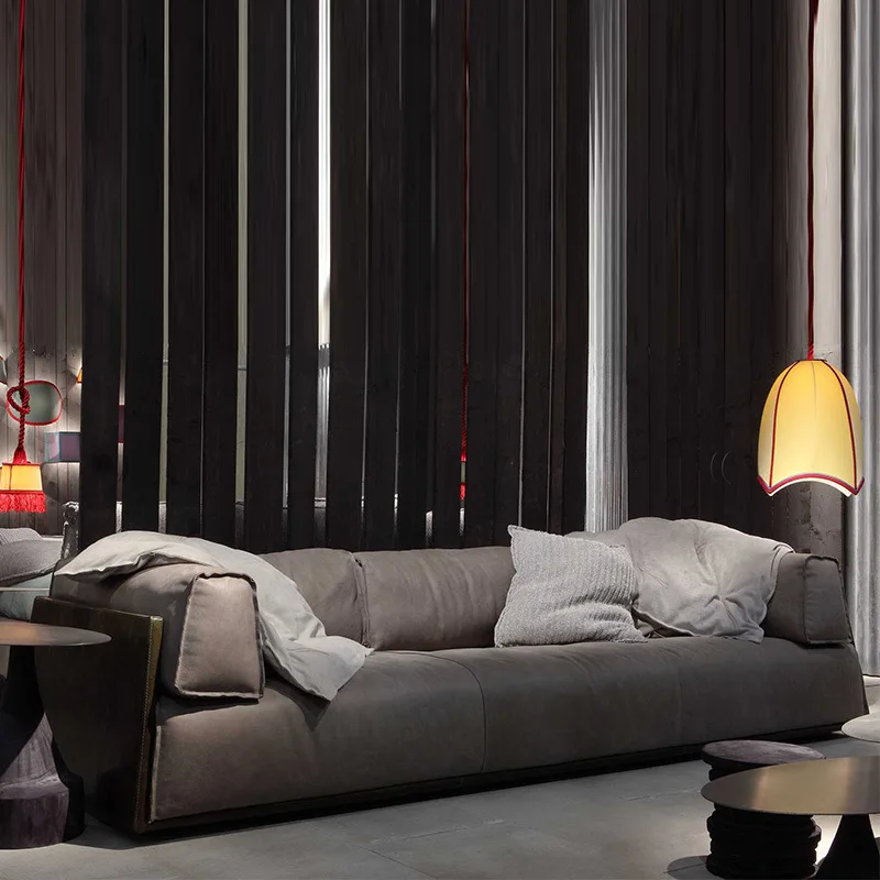 패브릭 소파 방오성 이탈리아 미니멀리스트 모던 사이즈 아파트 거실 직선형