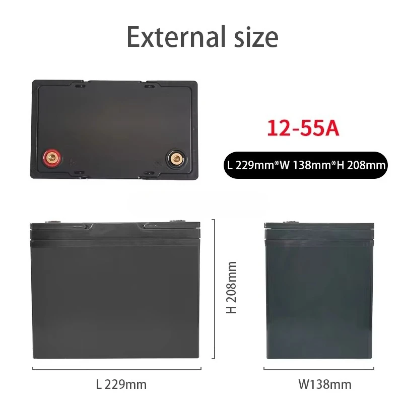 Empty Battery Box Lifepo4 55ah Battery Box 12v 55ah Battery Plastic Box
