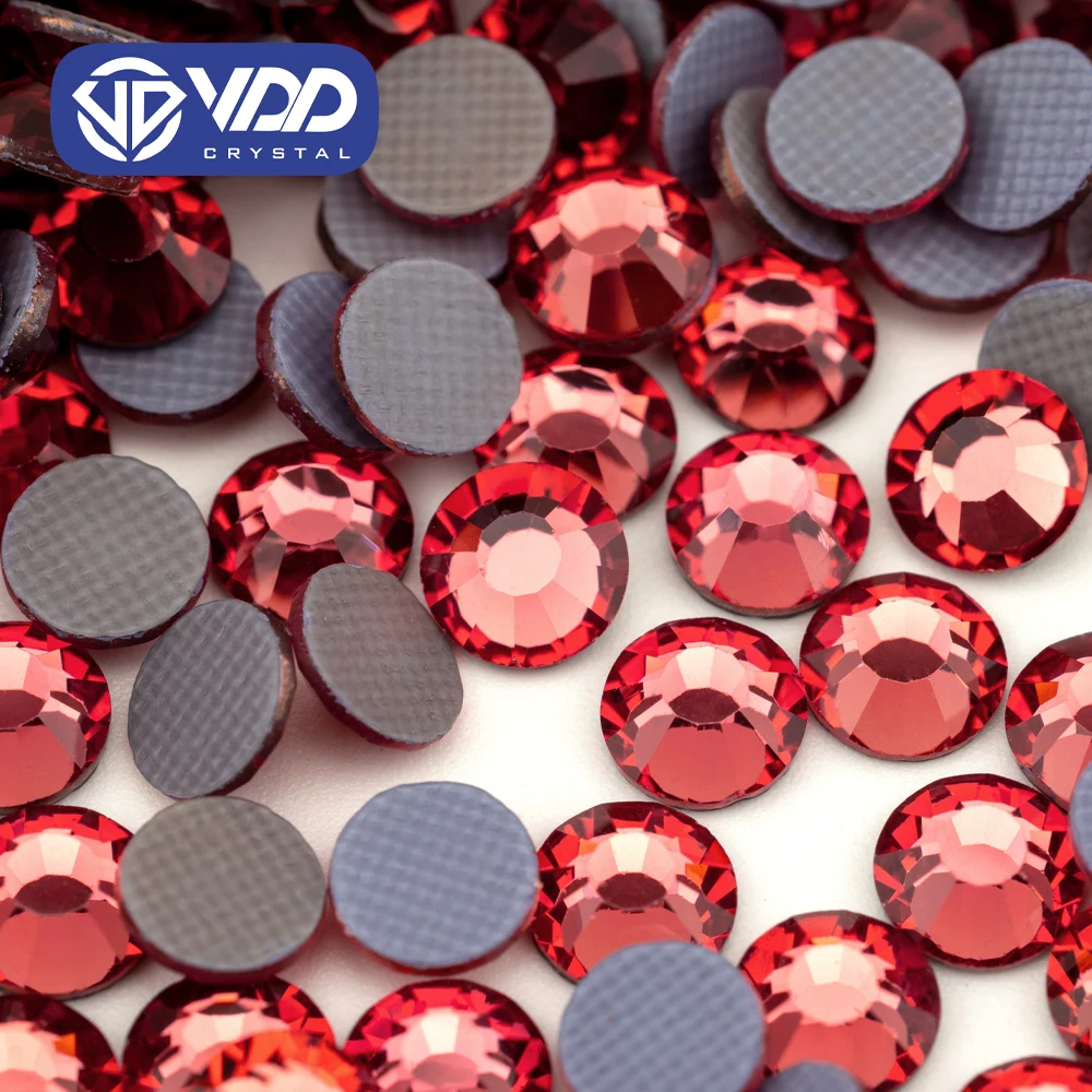 VDD 016 Padparadscha SS4-SS20 ACME+ Hot-Fix Strasssteine Hochwertige AAAAA Glas-Kristall-Flachboden-Strasssteine – Detail 2