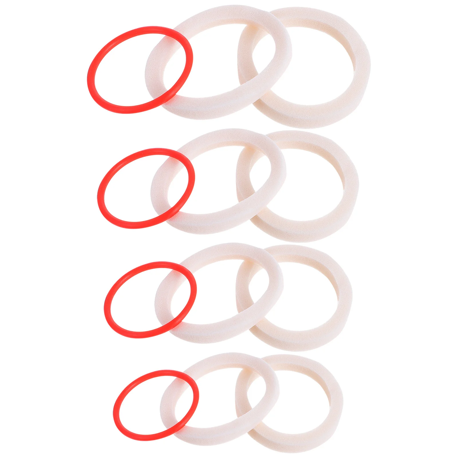 

4 set Bicycle Maintenance Sponge Rings 8 Oil Seal Sponges 4 Red Circles Front Fork Absorption Bike Accessories