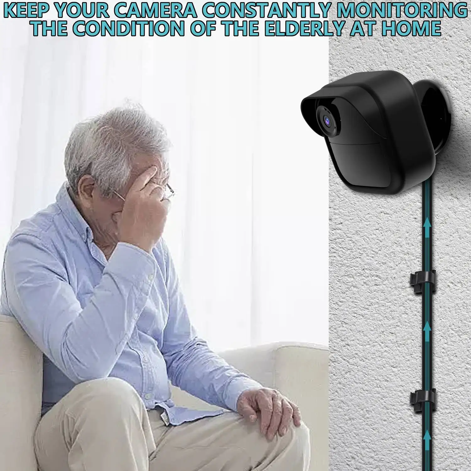 ABZW caméra câble de charge étendu surveillance housse de protection pour Blink extérieur 4 prise américaine Durable