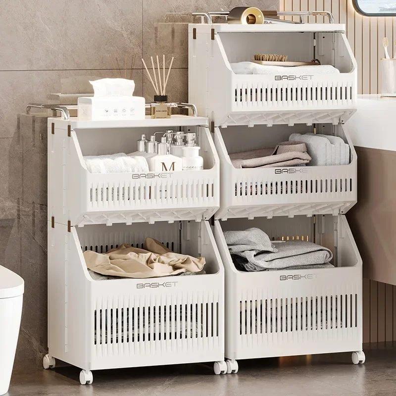Multi-Layer Laundry Basket Dirty Clothes Storage Clothes Bucket Large Capacity Storage Baskets Household Bathroom Storage Box