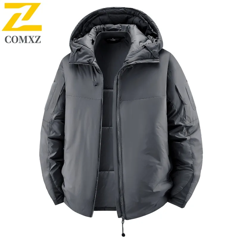 

Мужская хлопковая куртка с плюшевой подкладкой для уличной одежды, теплое утолщенное осенне-зимнее повседневное пальто обычного кроя для зрелых людей